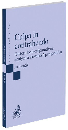 Obálka knihy Culpa in contrahendo