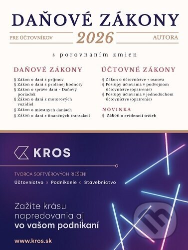 Obálka knihy Daňové zákony pre účtovníkov 2026