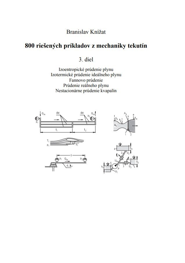 Obálka knihy 800 riešených príkladov z mechaniky tekutín 3. diel.