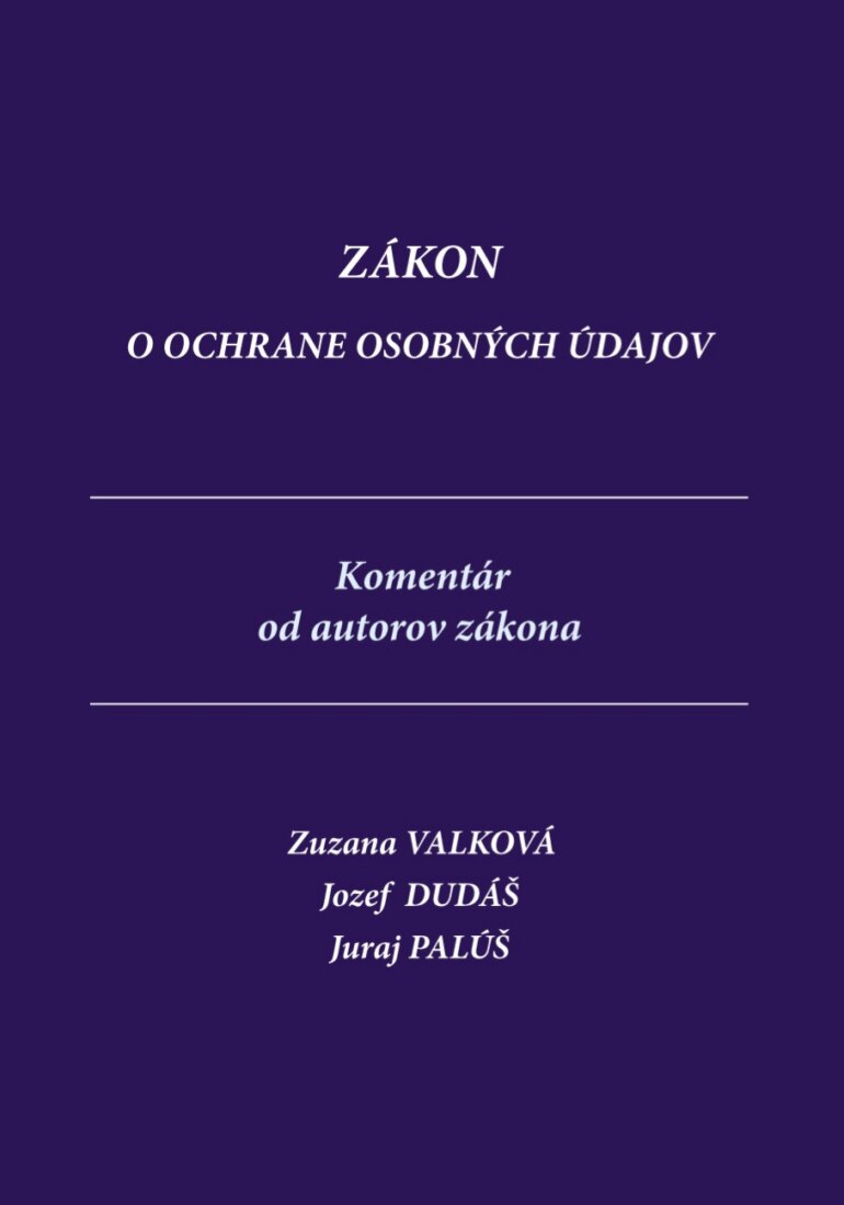 Obálka knihy Zákon o ochrane osobných údajov, komentár