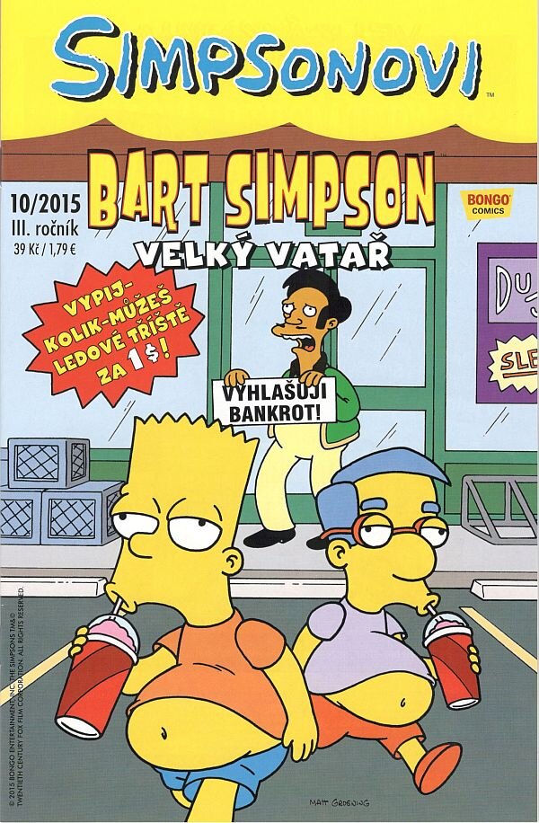 Obálka knihy Simpsonovi: Bart Simpson 10/2015 - Velký vatař