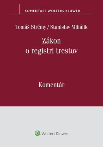 Obálka knihy Zákon o registri trestov