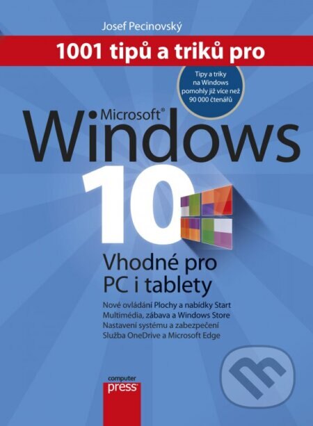 Obálka knihy 1001 tipů a triků pro Microsoft Windows 10