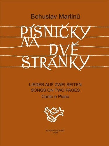 Obálka knihy Písničky na dvě stránky