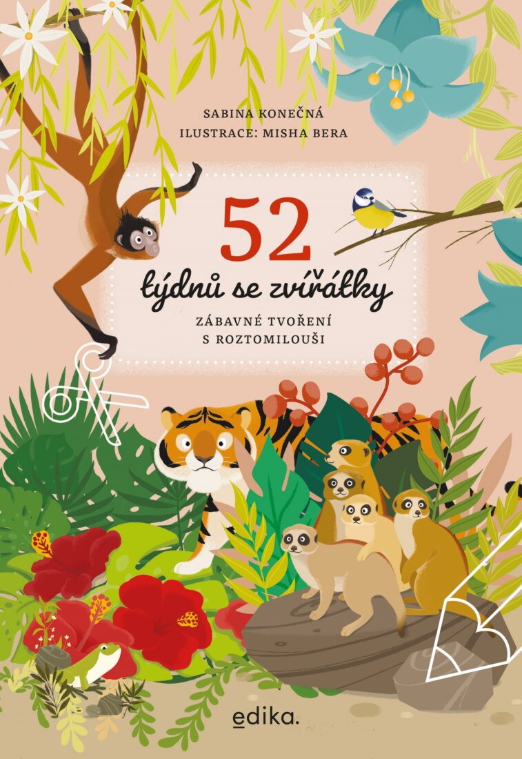 Obálka knihy 52 týdnů se zvířátky