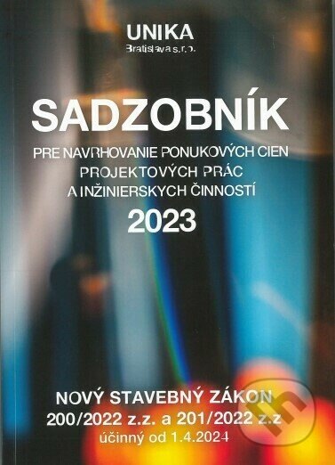 Obálka knihy Sadzobník pre navrhovanie ponukových cien projektových prác a inžinierskych činností