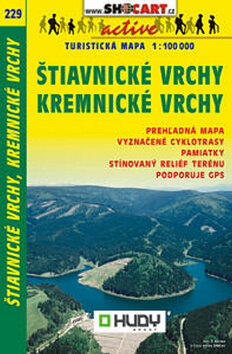 Obálka knihy Štiavnické vrchy, Kremnické vrchy turistická mapa 1:100 000