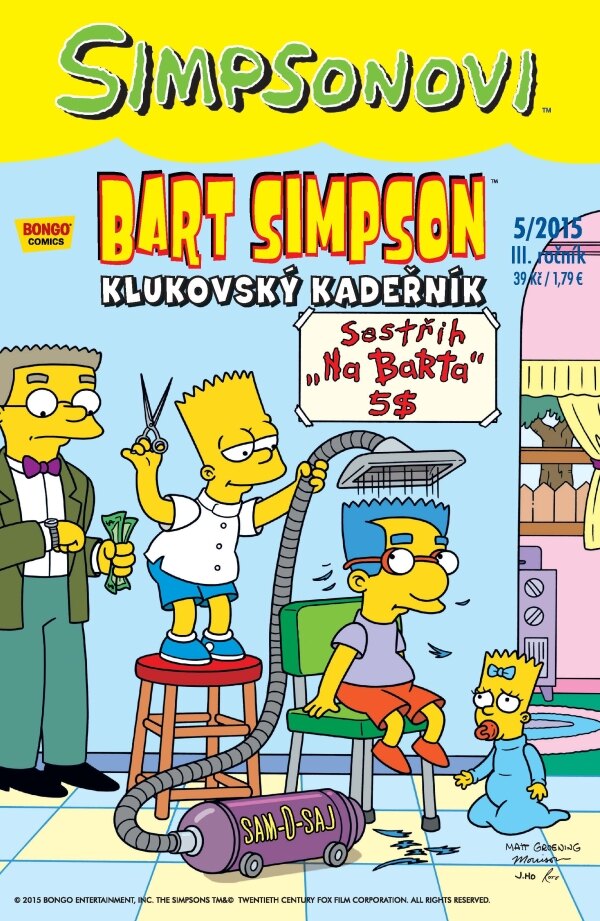 Obálka knihy Simpsonovi: Bart Simpson 05/2015 - Klukovský kadeřník