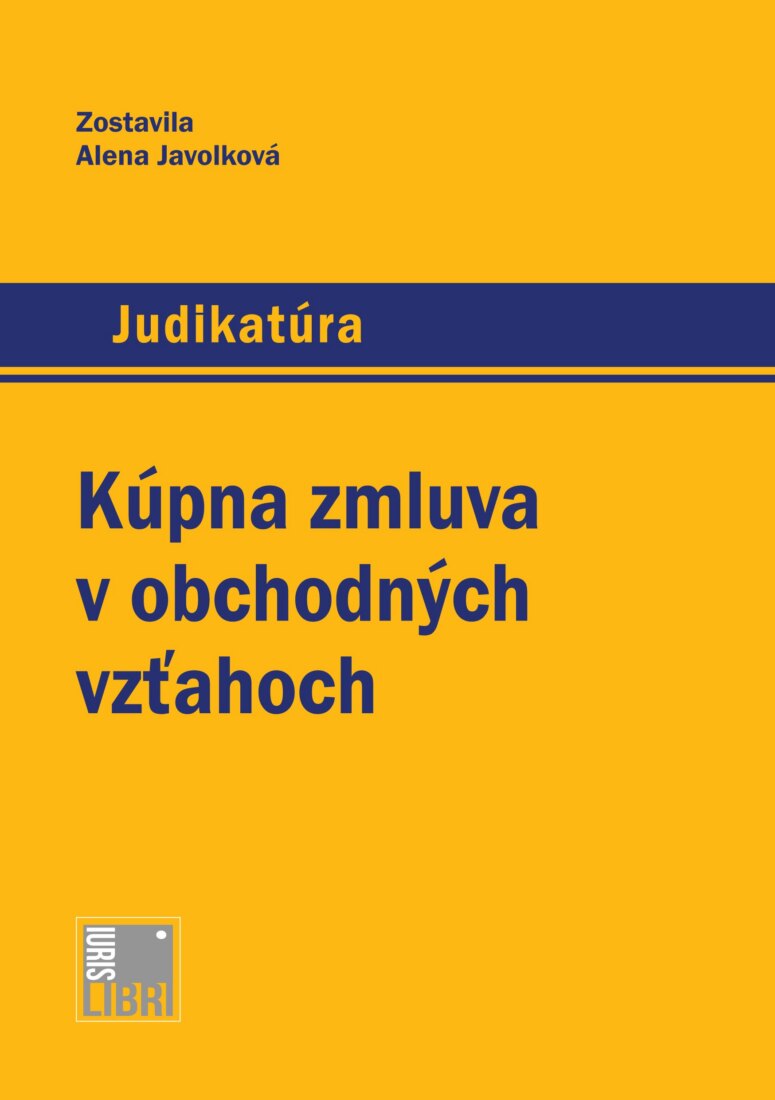 Obálka knihy Kúpna zmluva v obchodných vzťahoch
