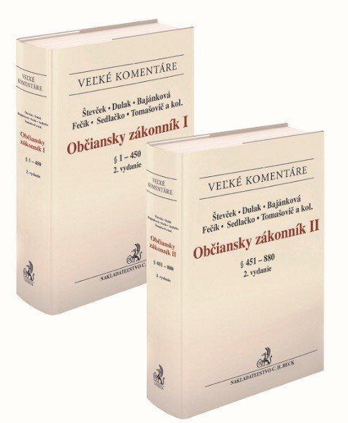 Obálka knihy Občiansky zákonník I a II. zväzok. Komentár (2. vydanie)