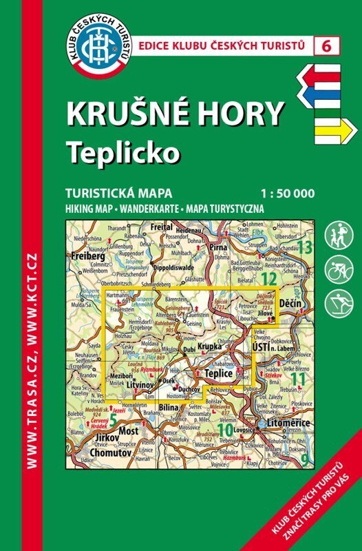 Obálka knihy KČT 6 Krušné hory-Teplicko 1:50 000 / turistická mapa