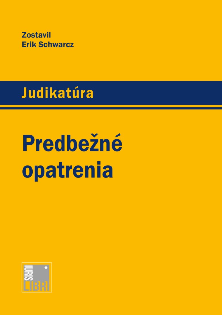 Obálka knihy Predbežné opatrenia