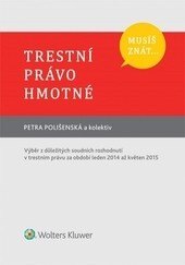 Obálka knihy Musíš znát... Trestní právo hmotné