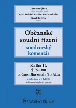 Obálka knihy Občanské soudní řízení Kniha II.
