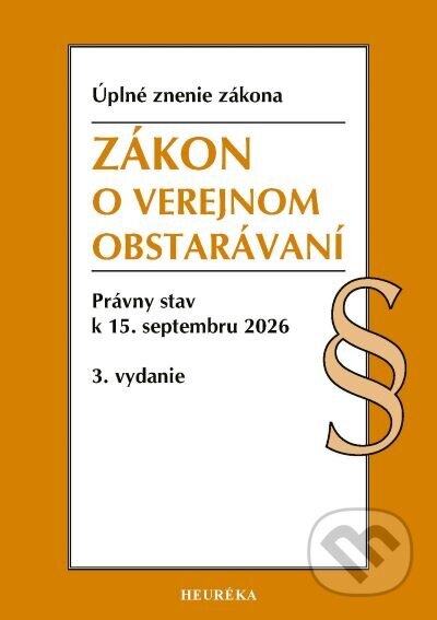 Obálka knihy Zákon o verejnom obstarávaní