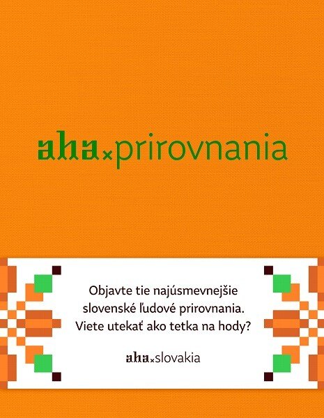 Obálka knihy aha - prirovnania