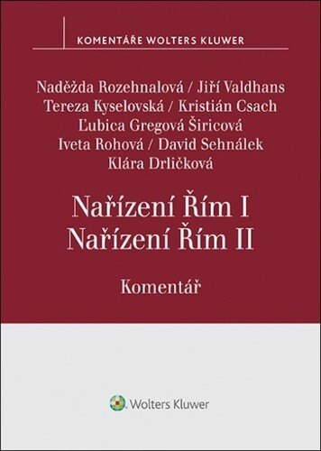 Obálka knihy Nařízení Řím I, Nařízení Řím II.