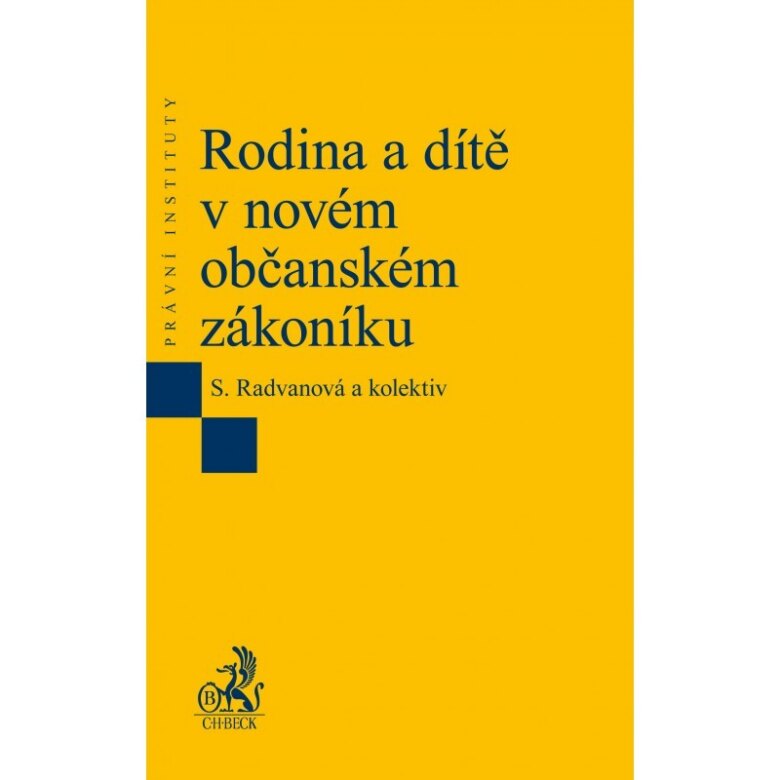 Obálka knihy Rodina a dítě v novém občanském zákoníku