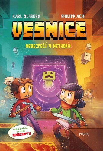 Obálka knihy Minecraft Vesnice Nebezpečí v Netheru