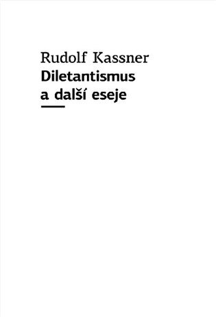 Obálka knihy Diletantismus a další eseje