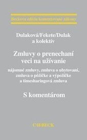 Obálka knihy Zmluvy o prenechaní veci na užívanie. S komentárom