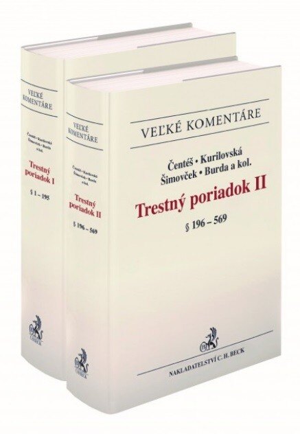 Obálka knihy Trestný poriadok. Komentár (2 zväzky)