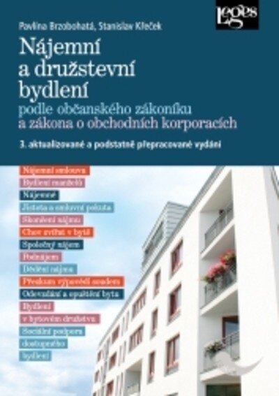 Obálka knihy Nájemní a družstevní bydlení podle občanského zákoníku a zákona o obchodních korporacích