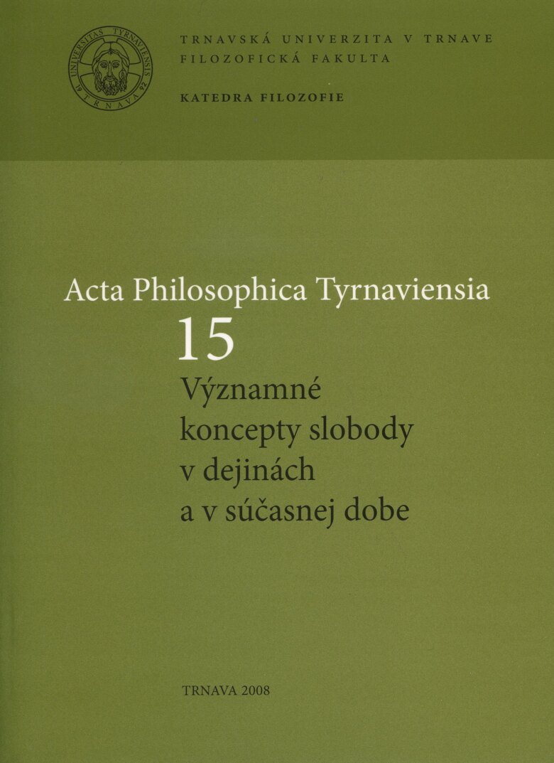 Obálka knihy Acta Philosophica Tyrnaviensia 15