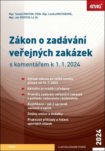 Obálka knihy Zákon o zadávání veřejných zakázek