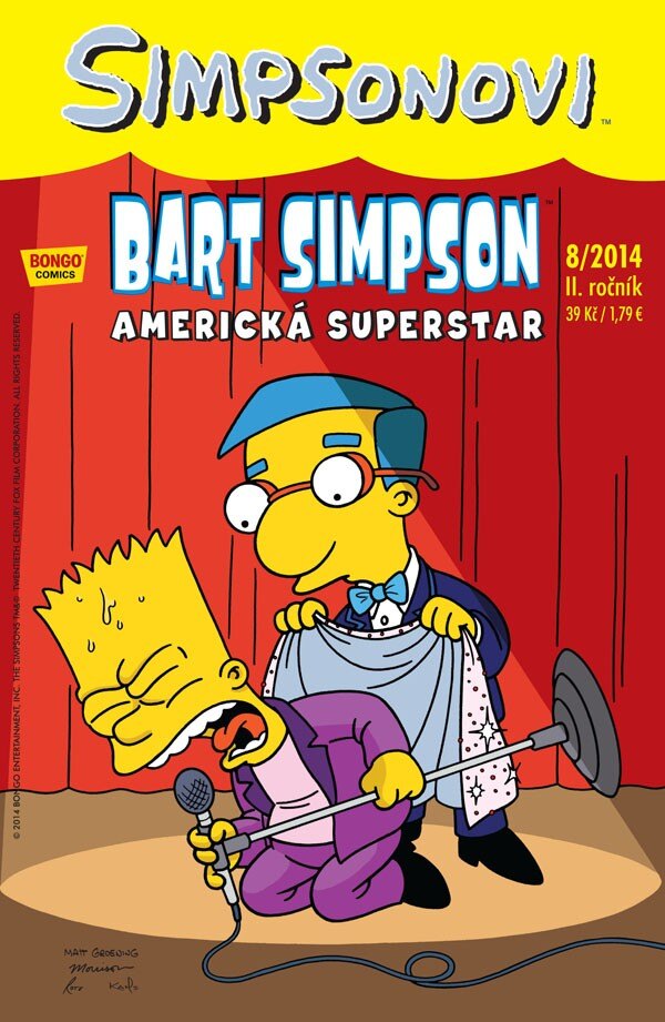 Obálka knihy Bart Simpson 8/2014: Americká superstar