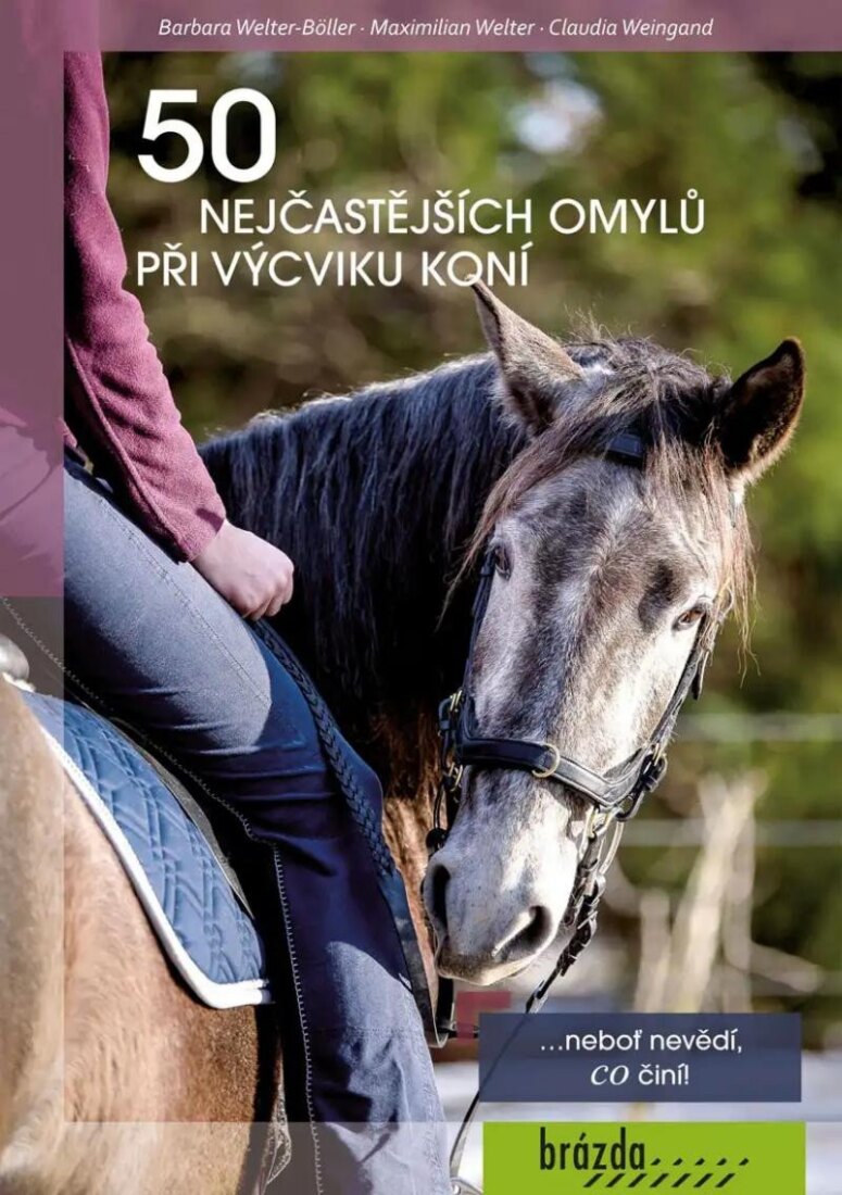 Obálka knihy 50 nejčastějších omylů při výcviku koní
