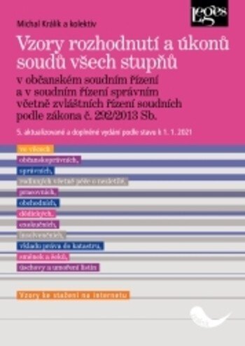 Obálka knihy Vzory rozhodnutí a úkonů soudů všech stupňů