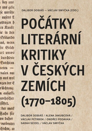 Obálka knihy Počátky literární kritiky v českých zemích