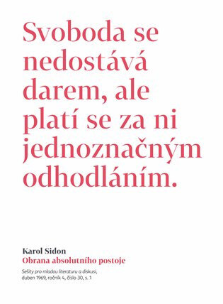 Obálka knihy Obrana absolutního postoje