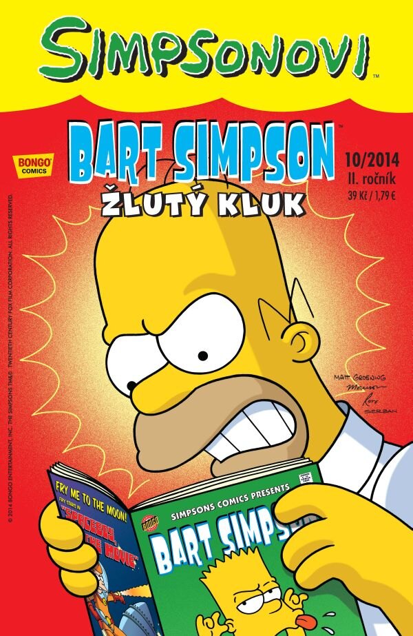 Obálka knihy Simpsonovi: Bart Simpson 10/2014 - Žlutý kluk