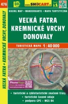 Obálka knihy Veľká Fatra, Kremnické vrchy, Donovaly 1:40 000
