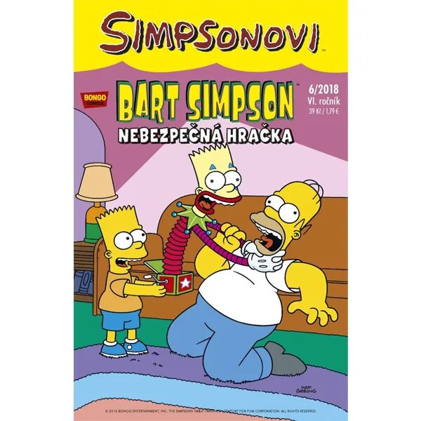 Obálka knihy Simpsonovi: Bart Simpson 08/2018 - Nebezpečná hračka