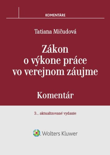 Obálka knihy Zákon o výkone práce vo verejnom záujme